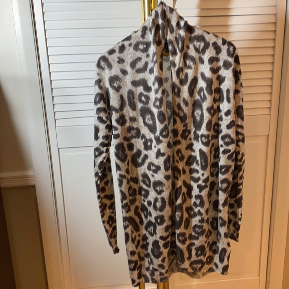 Animal Print Cardigan Sweater